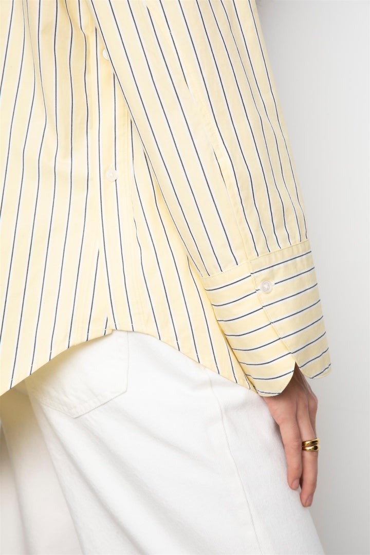 Nell Shirt  Light Yellow Stripe