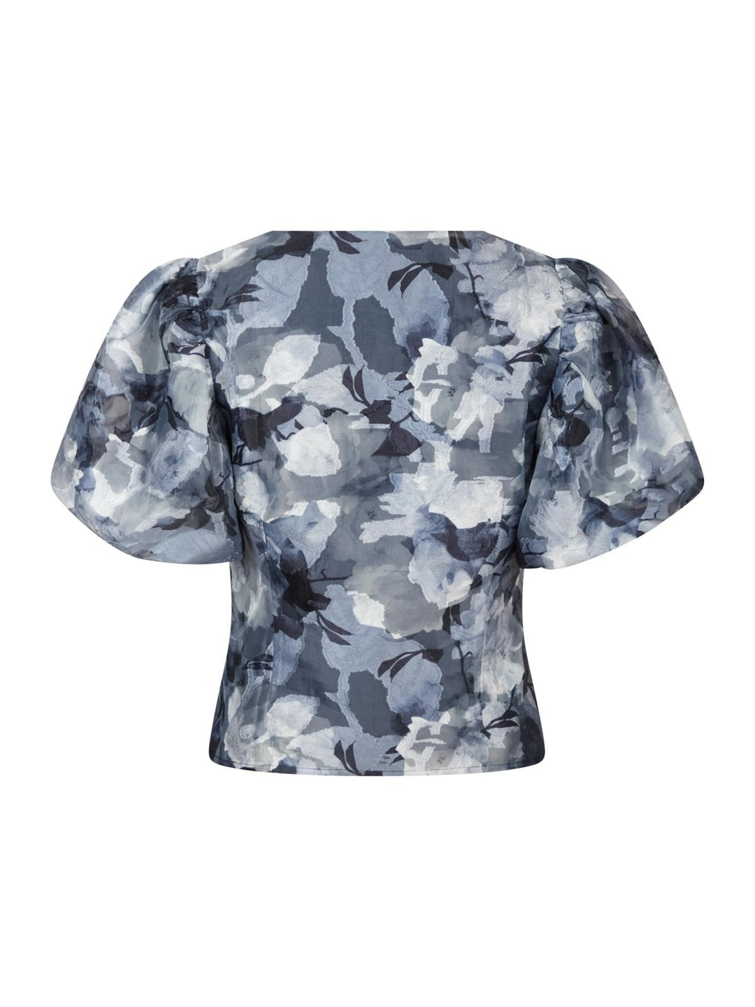 Camia Brocade Floral Blouse  Floral Grey