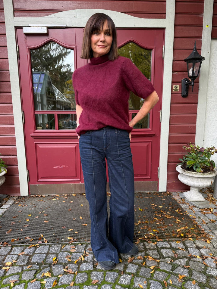 Sunniva Brushed Tee  Burgundy