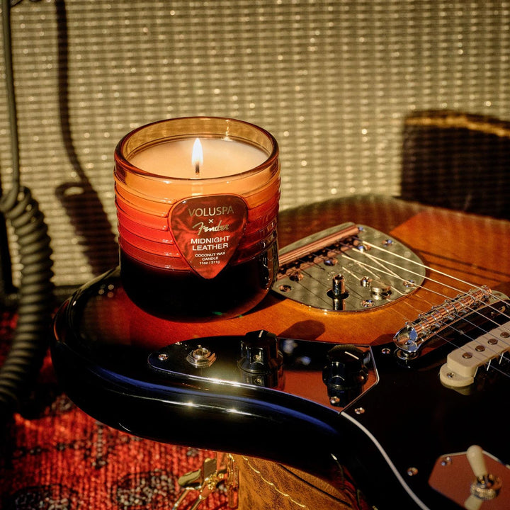 MIDNIGHT LEATHER BOXED CANDLE  Midninght Leather