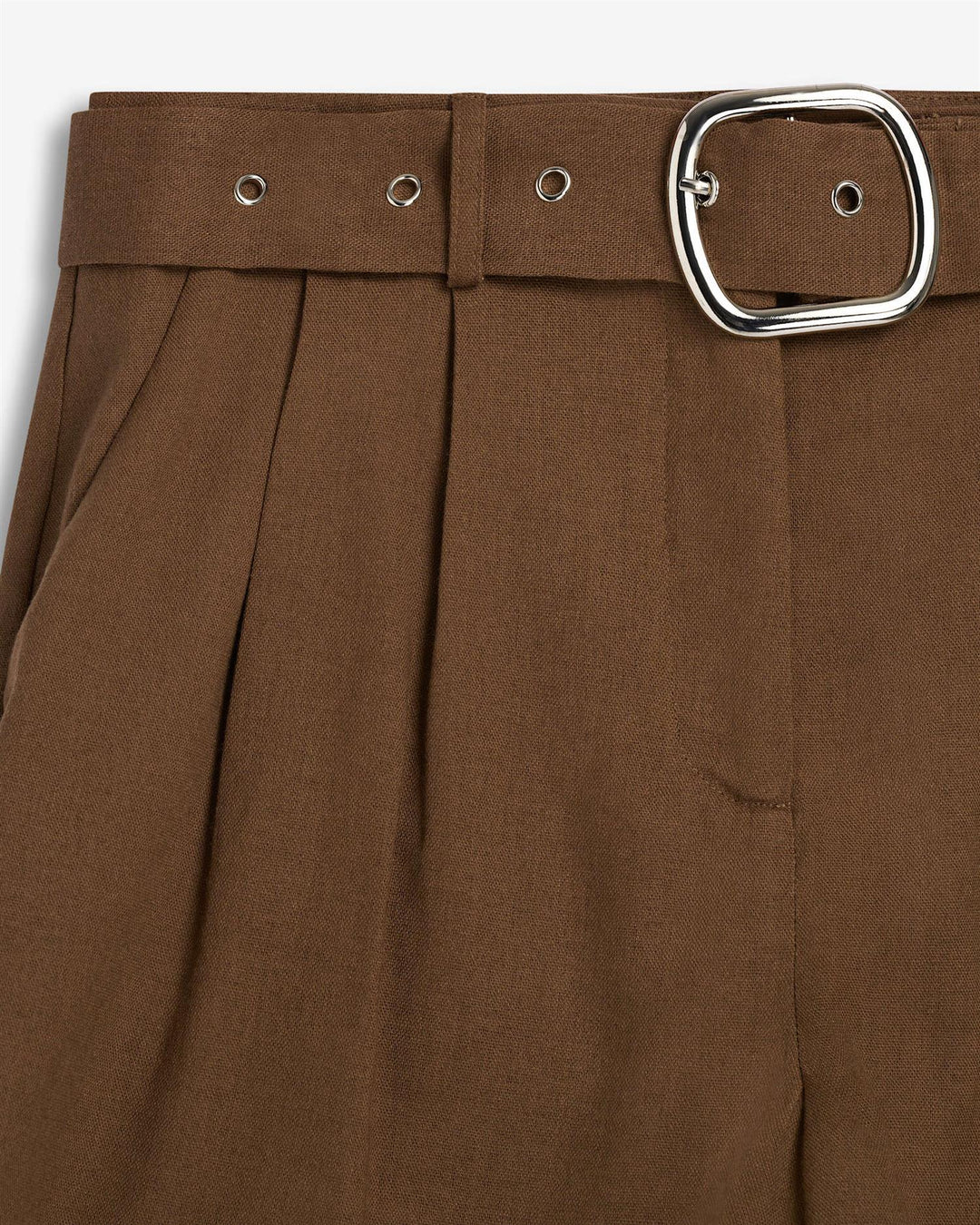 Zephyr Linen Shorts  Chestnut Brown