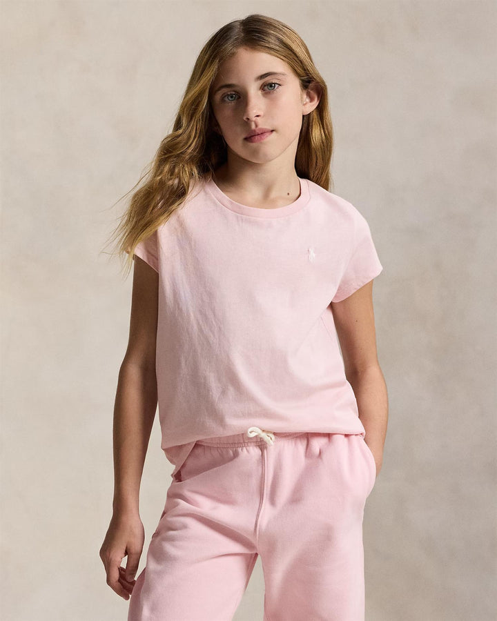 SS CN TEE-TOPS-KNIT  Pink