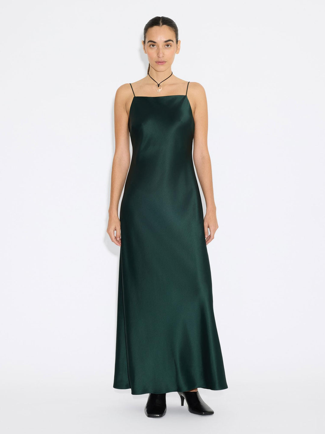 Robyn Midi Dress Dk Green