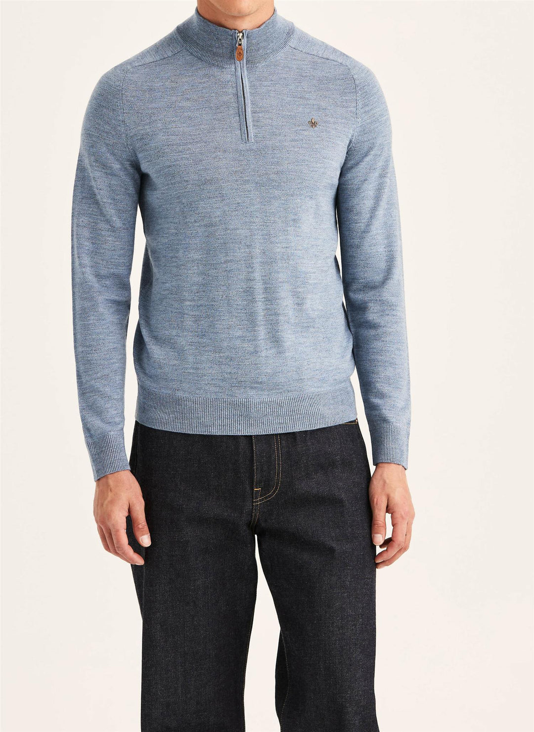 Merino John Zip  Blue