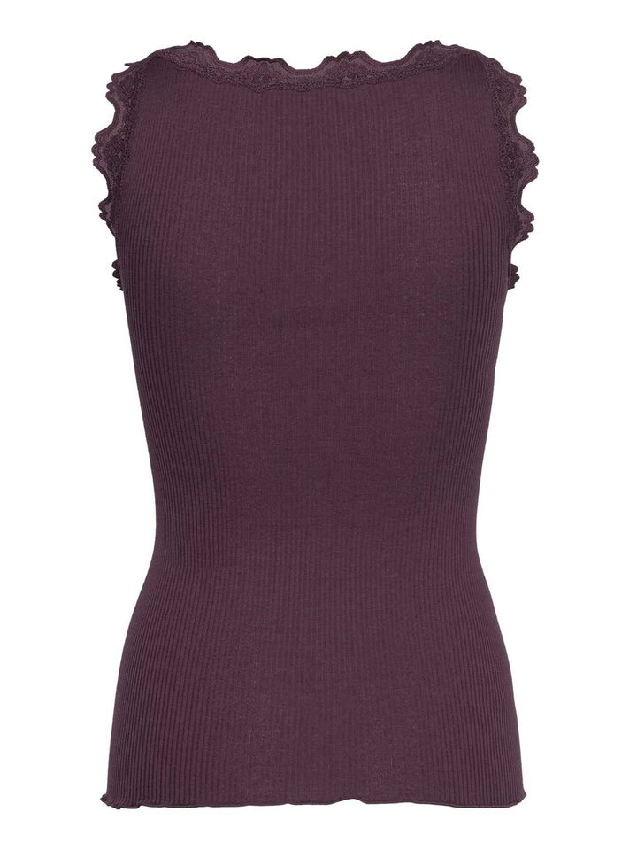 RWBabette SL U-neck Lace Top  Plum Perfect