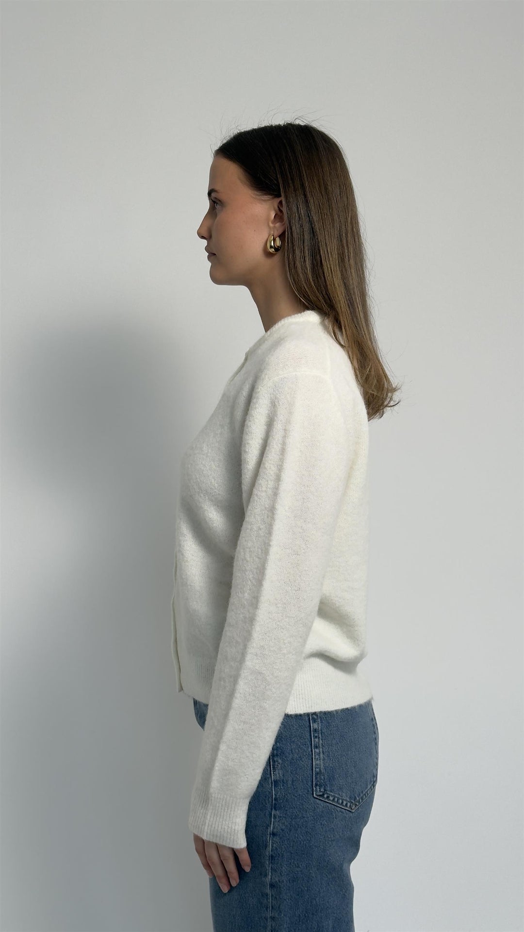 Nor short cardigan 7355  Clear Cream