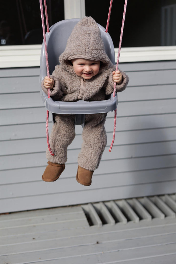 Pram Suit Wool Teddy w. Lining  Camel Melange