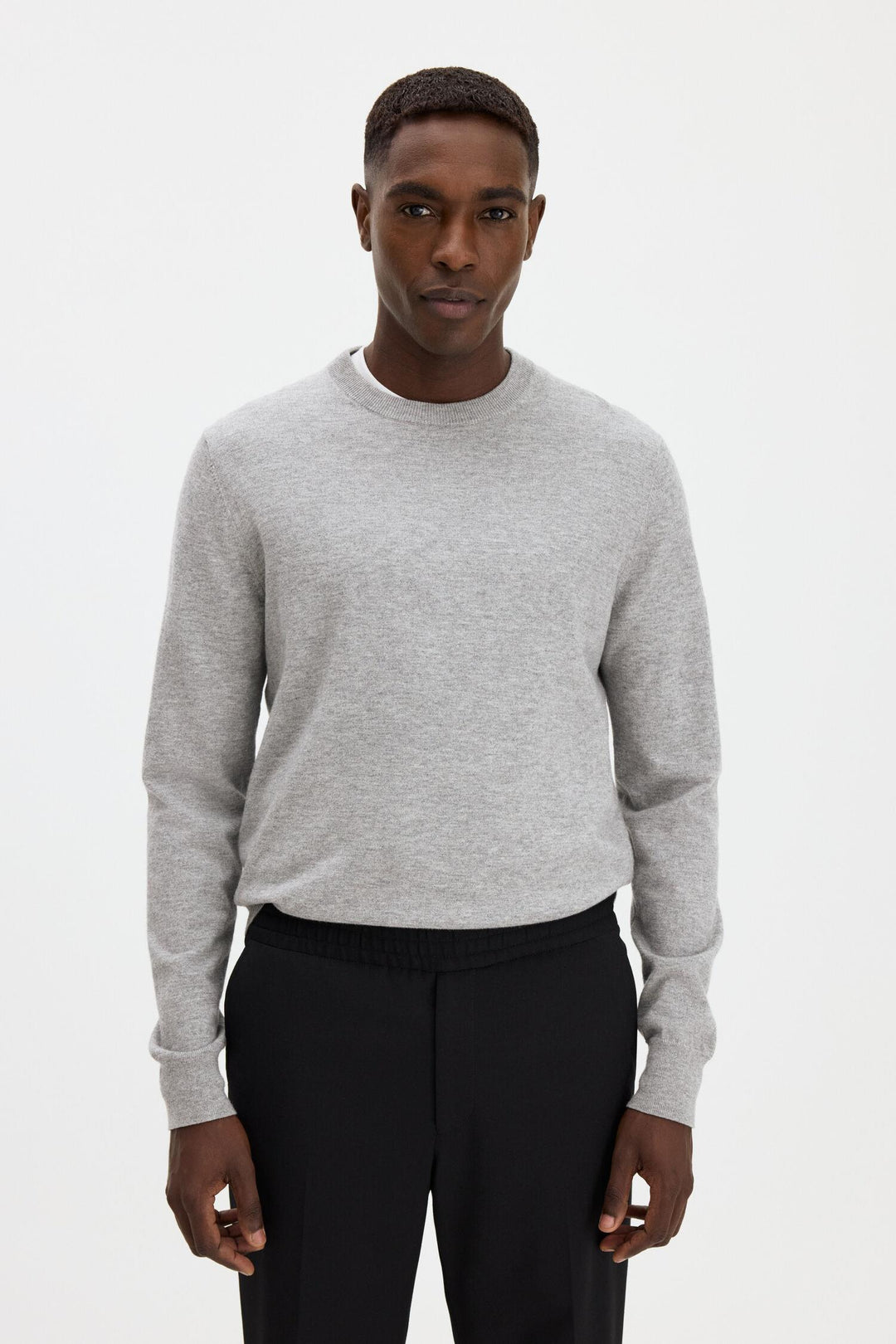 cotton merino sweater  Light Grey Melange