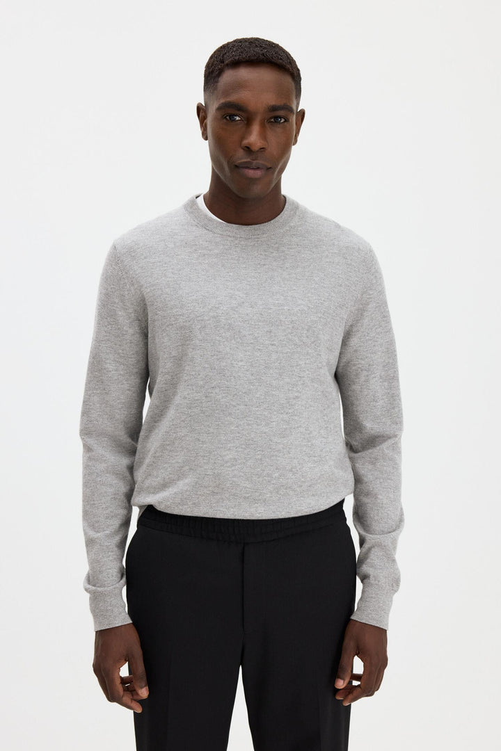 cotton merino sweater  Light Grey Melange
