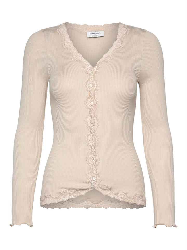 RWBabette silk v-neck cardigan  Rainy Day