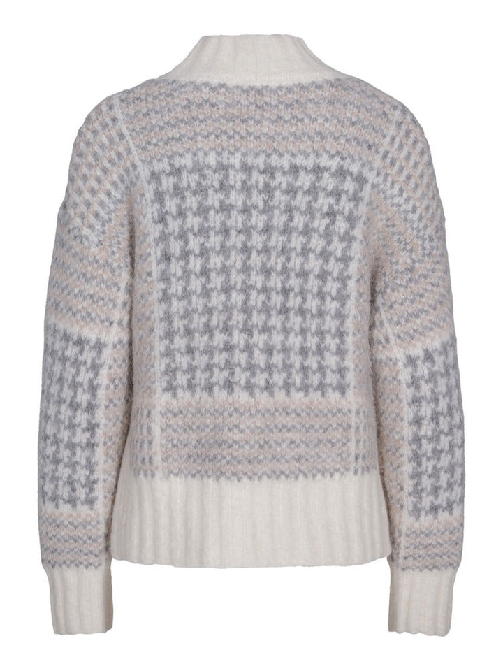 Echo Glencheck Sweater  Cream Glencheck
