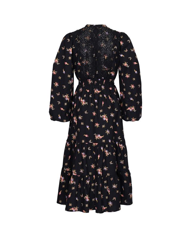 Winter Cotton Midi Dress  Petite Flowers