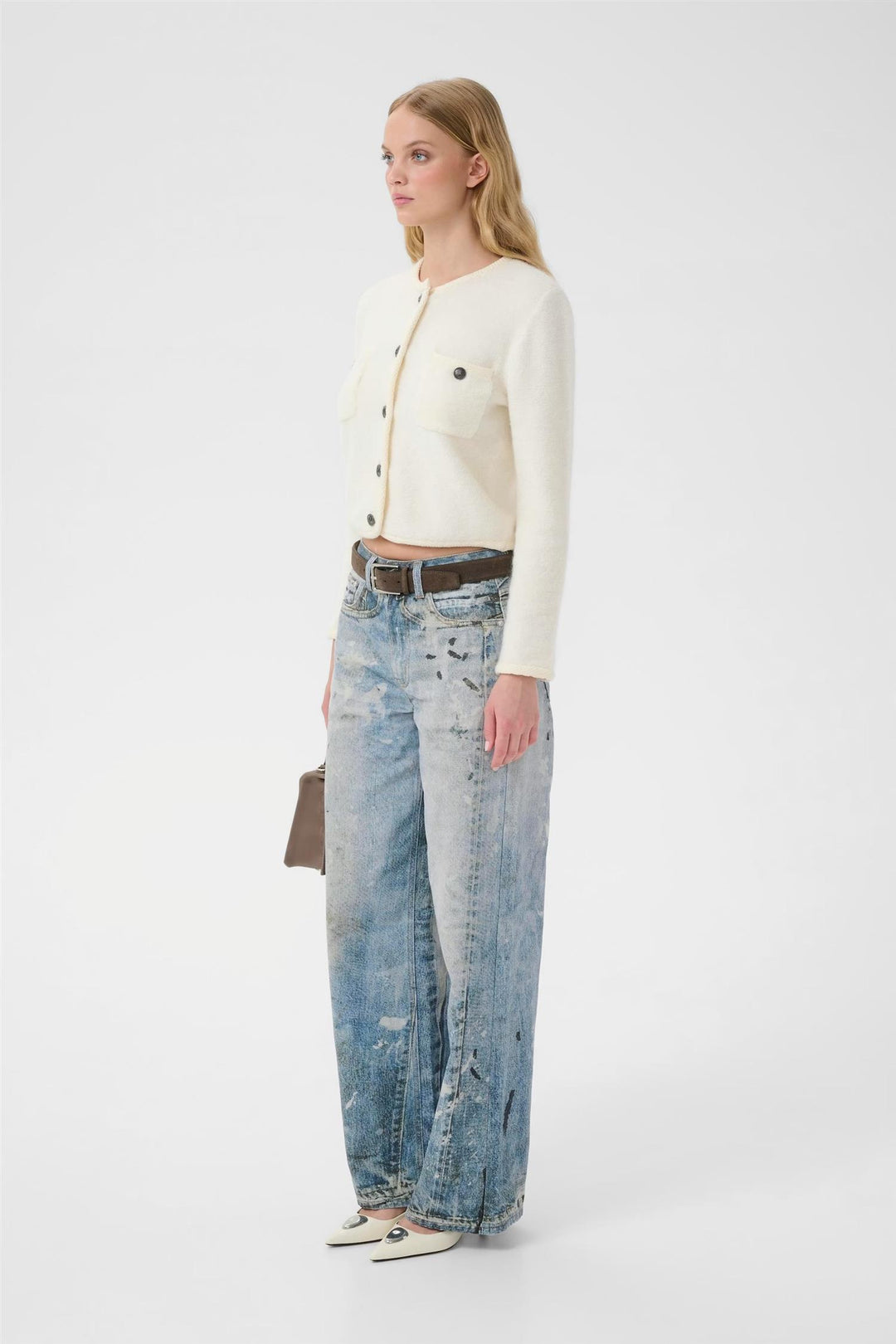 GZcurie cardigan  Egret