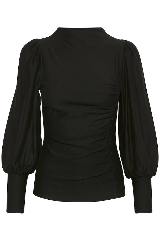 RIFA PUFF BLOUSE  Black