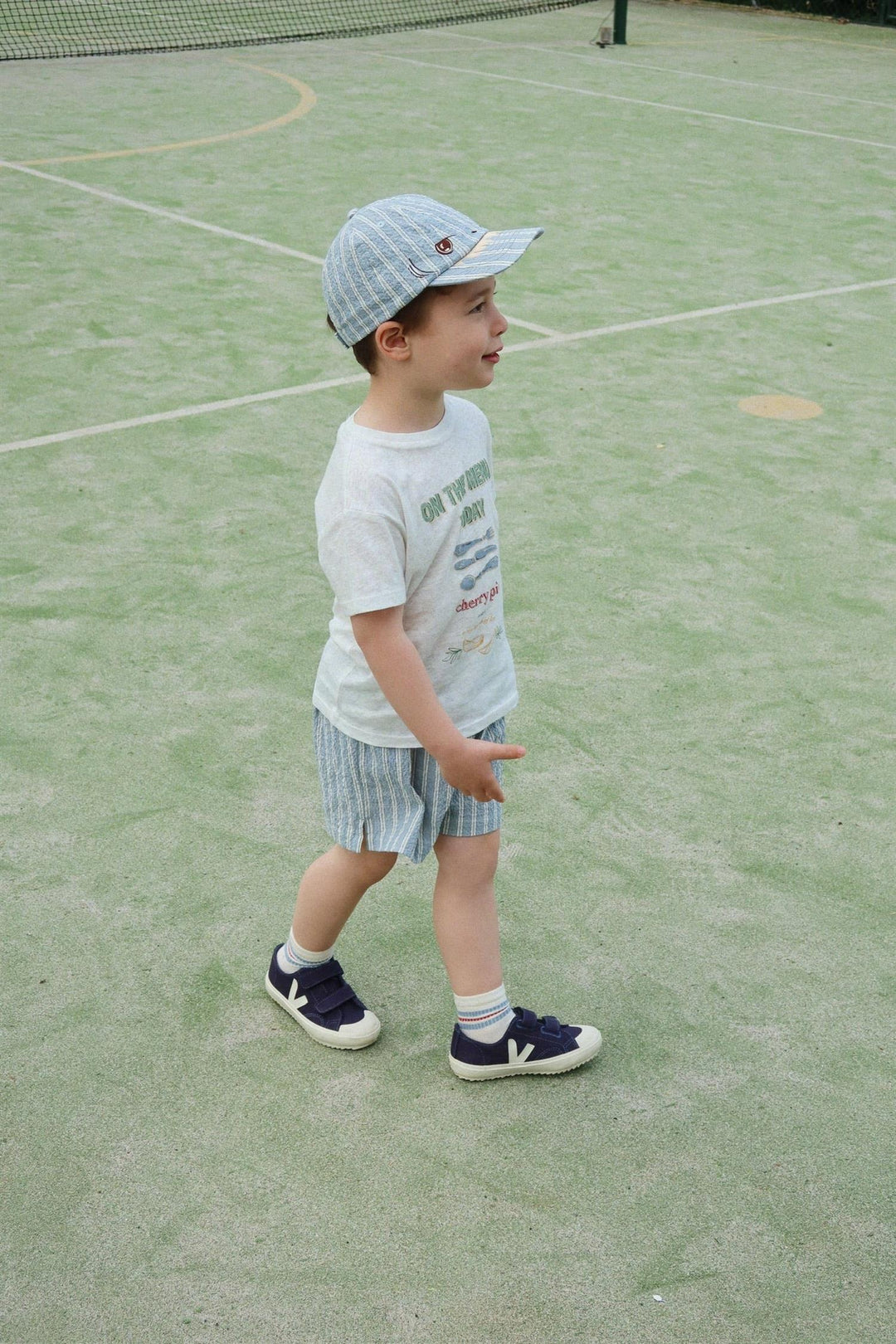 ELLIOT SHORTS GOTS  Trio Bleu Stripe