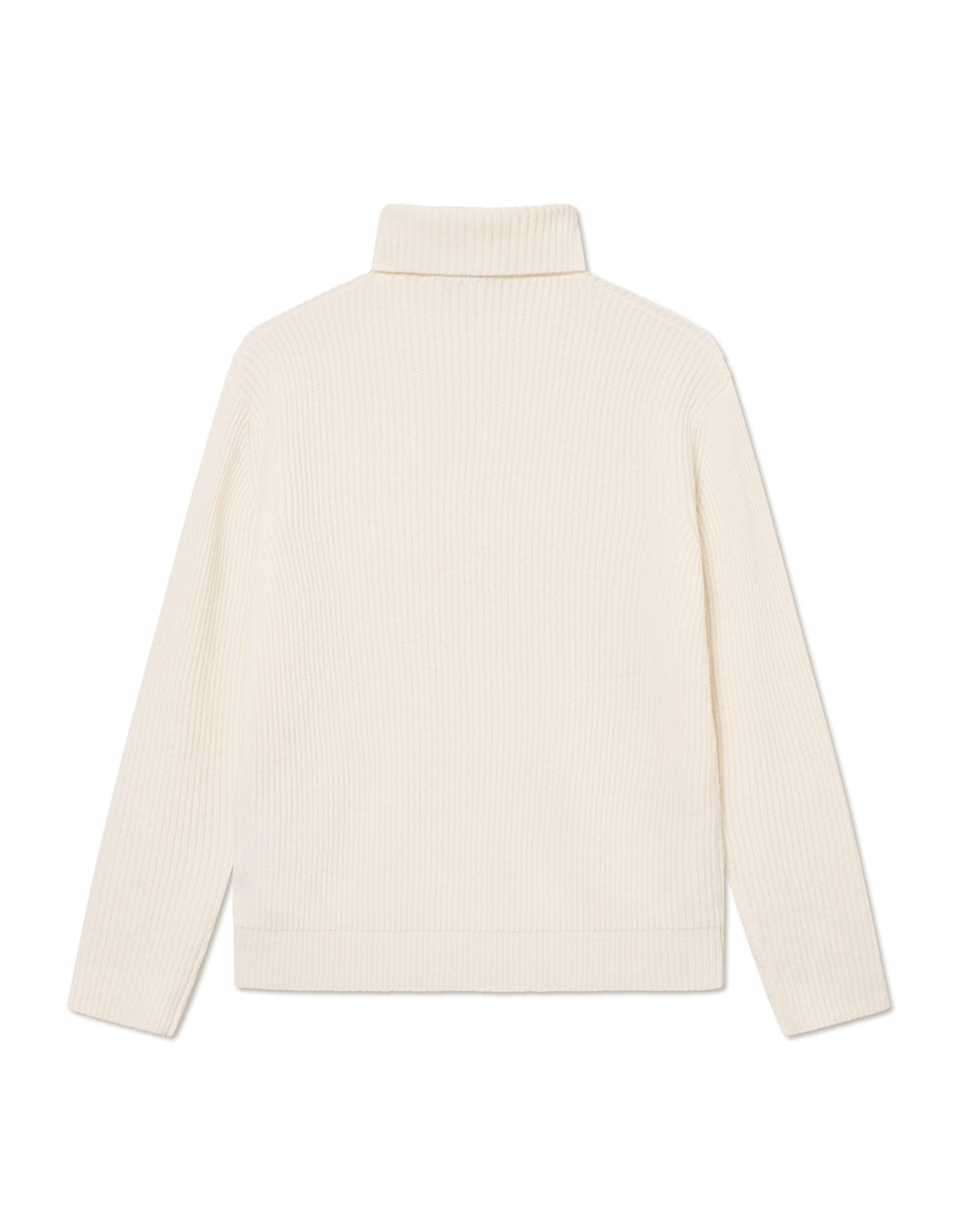 Eddie Wool Rib Rollneck Knit  Ivory