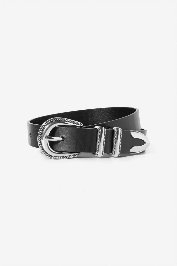 Aubrey Belt  Black Silver