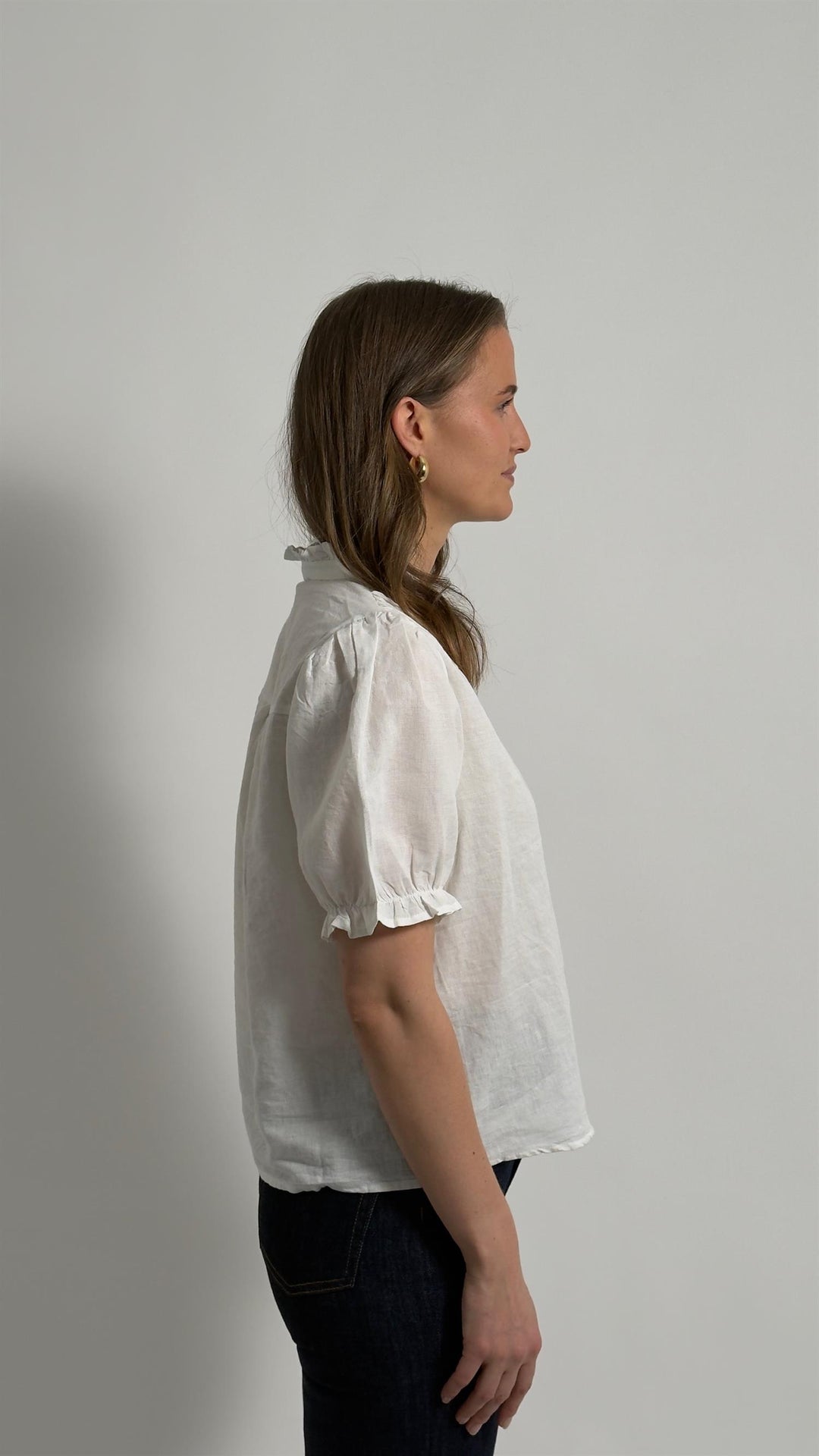 ODESA LINEN BLOUSE  White