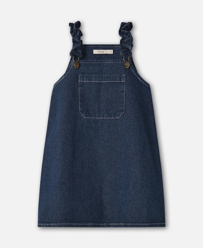 DON DENIM OVERALLDRESS  Dark Denim Blue