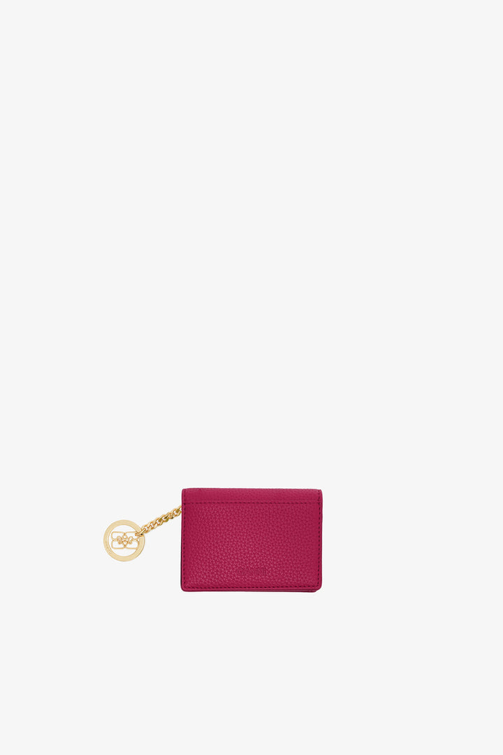 Bou Card Holder With flap Grained  Persian Red