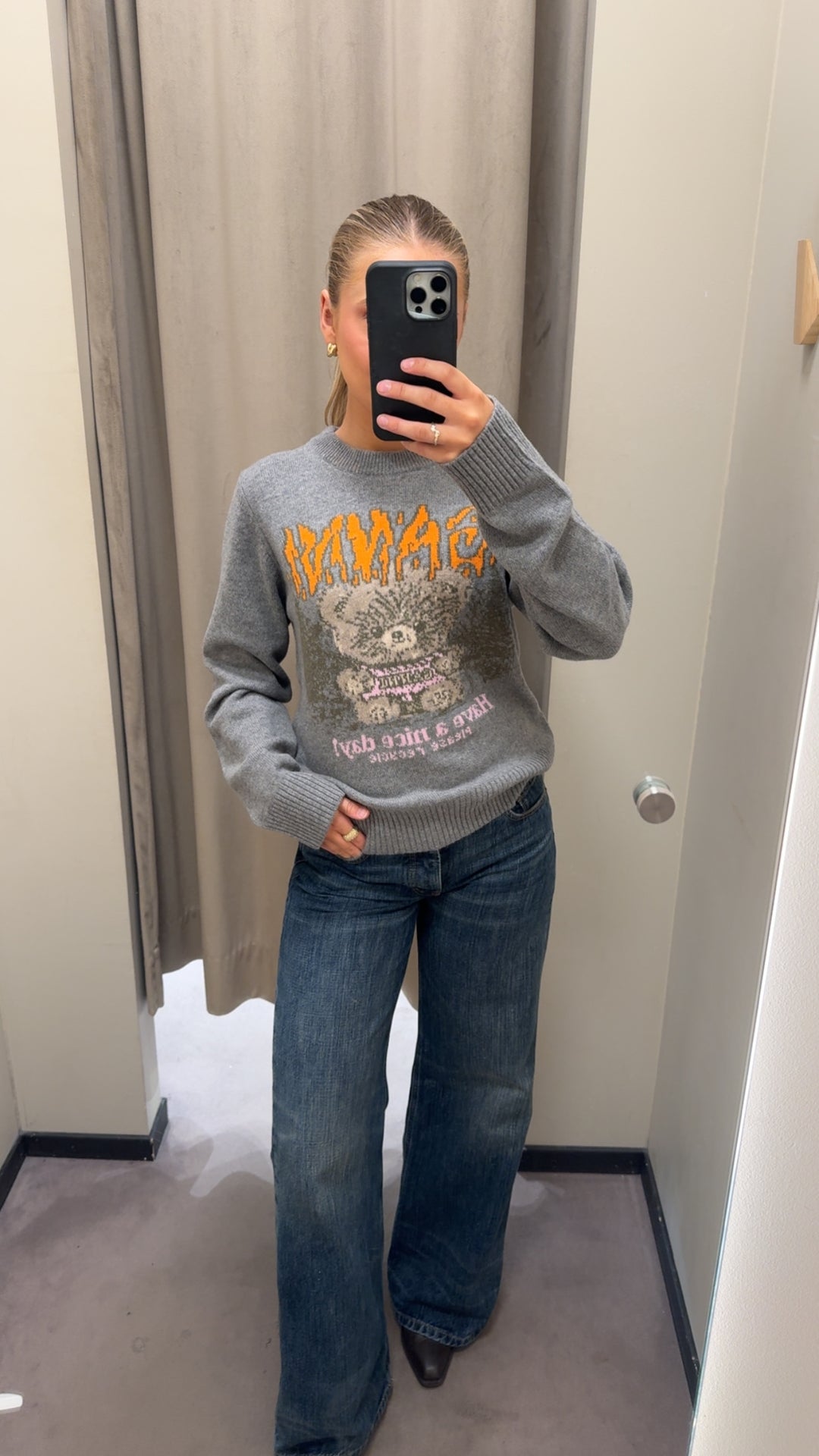 Graphic Wool Sweater Teddy  Paloma