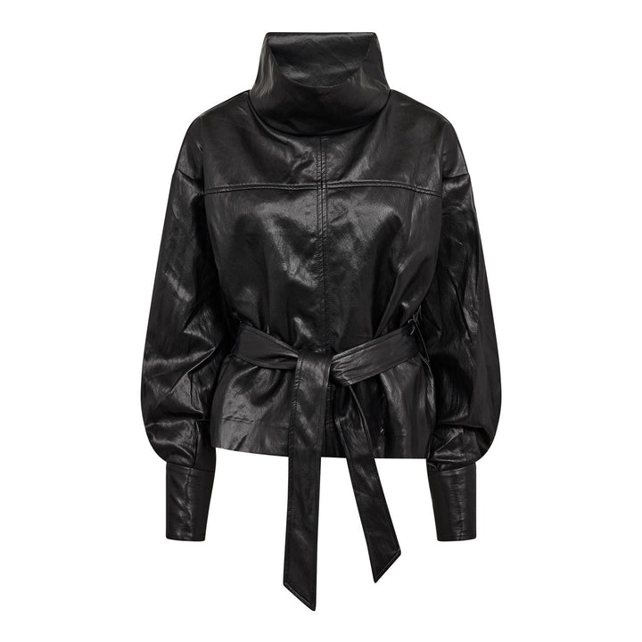 GittCC Funnel Neck Blouse Black