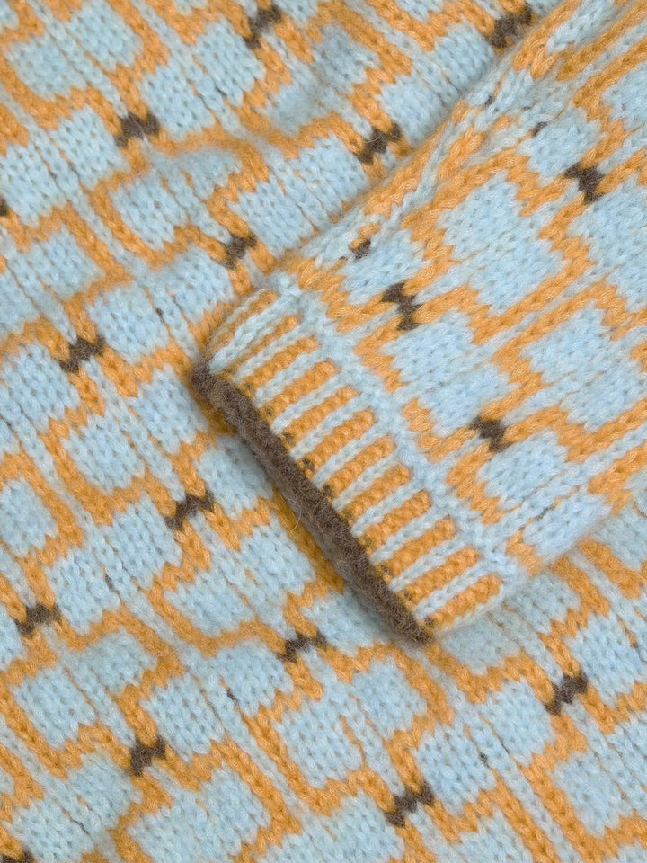 Norwegian Wool Turtleneck 25-04  Blue Mix