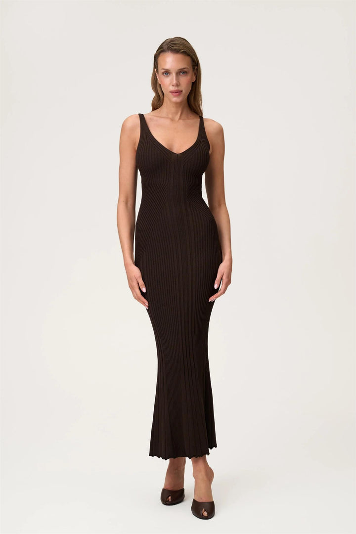 Lugo Maxi Dress  Brown