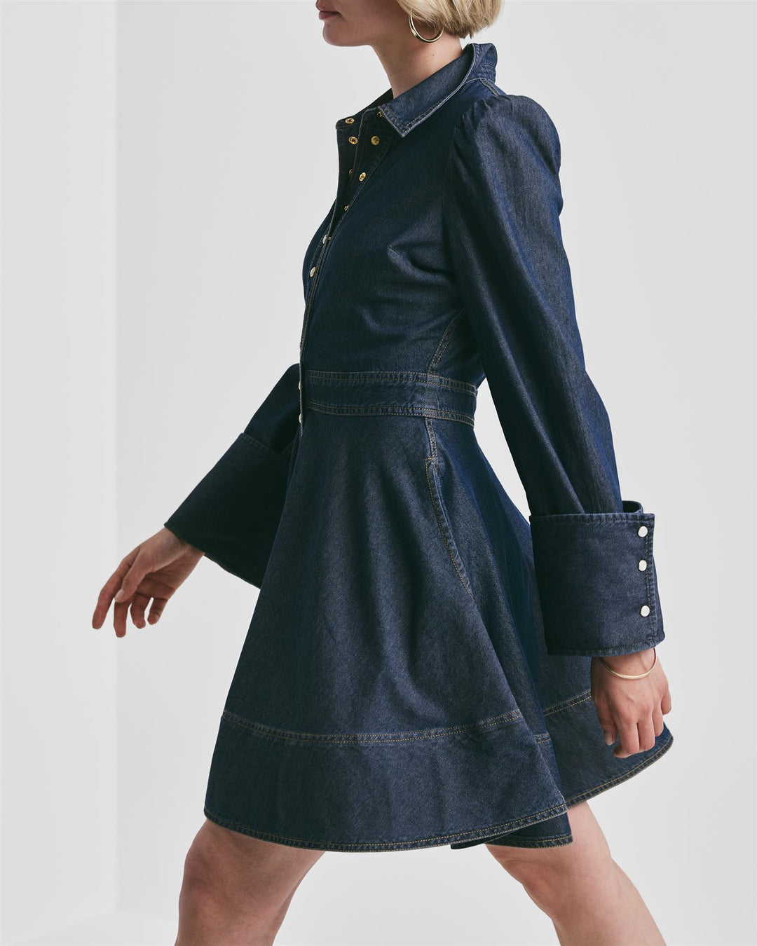 Denim Mini Dress  Dark Blue