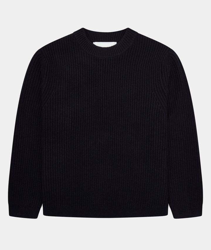 Boxy Wool Knit  Navy