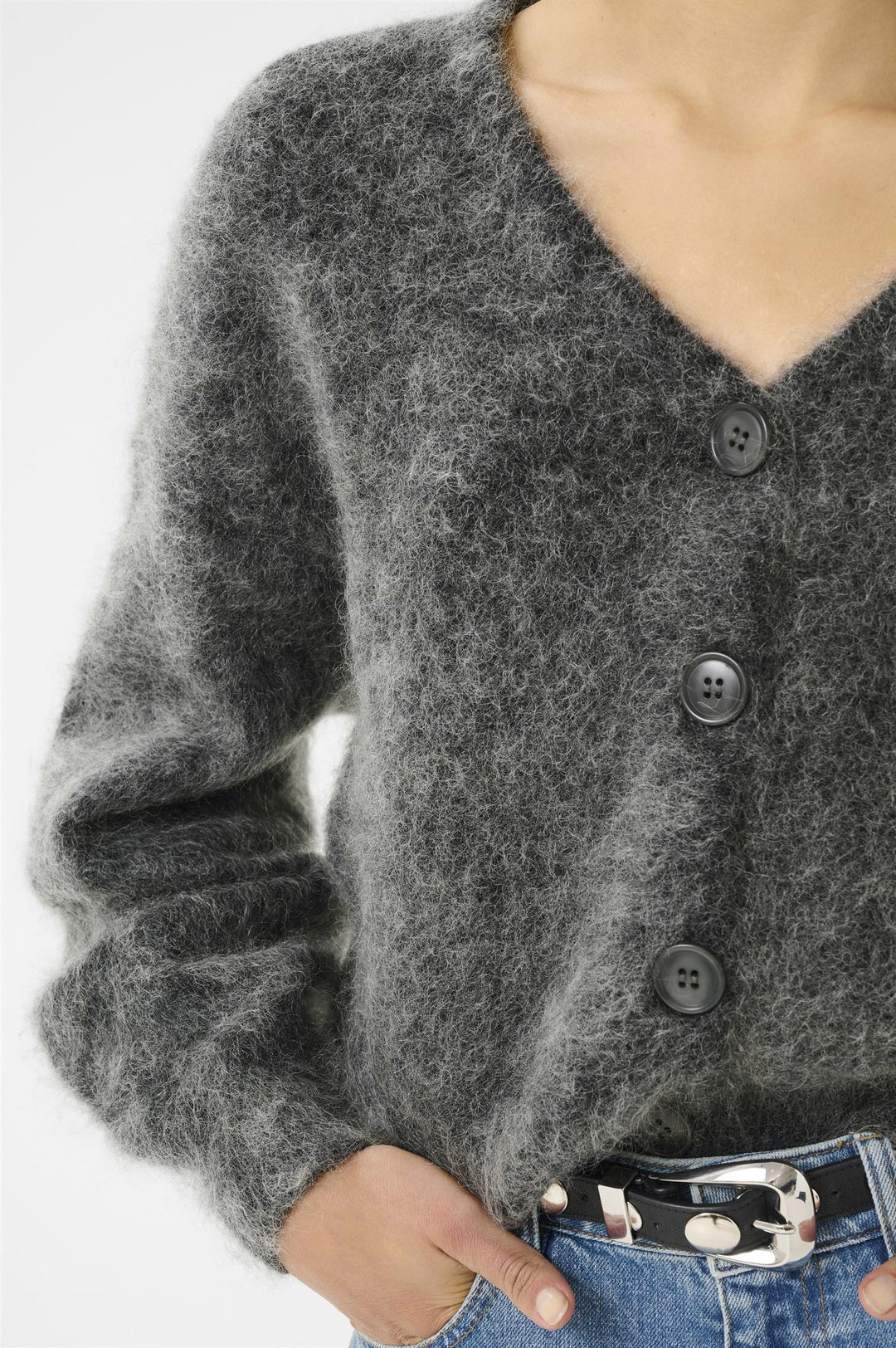 Debbie cardigan  Charcoal Melange