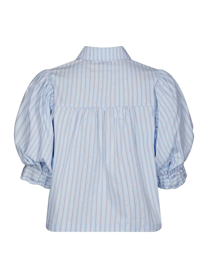 Etta Stripe Stone Shirt  Light Blue