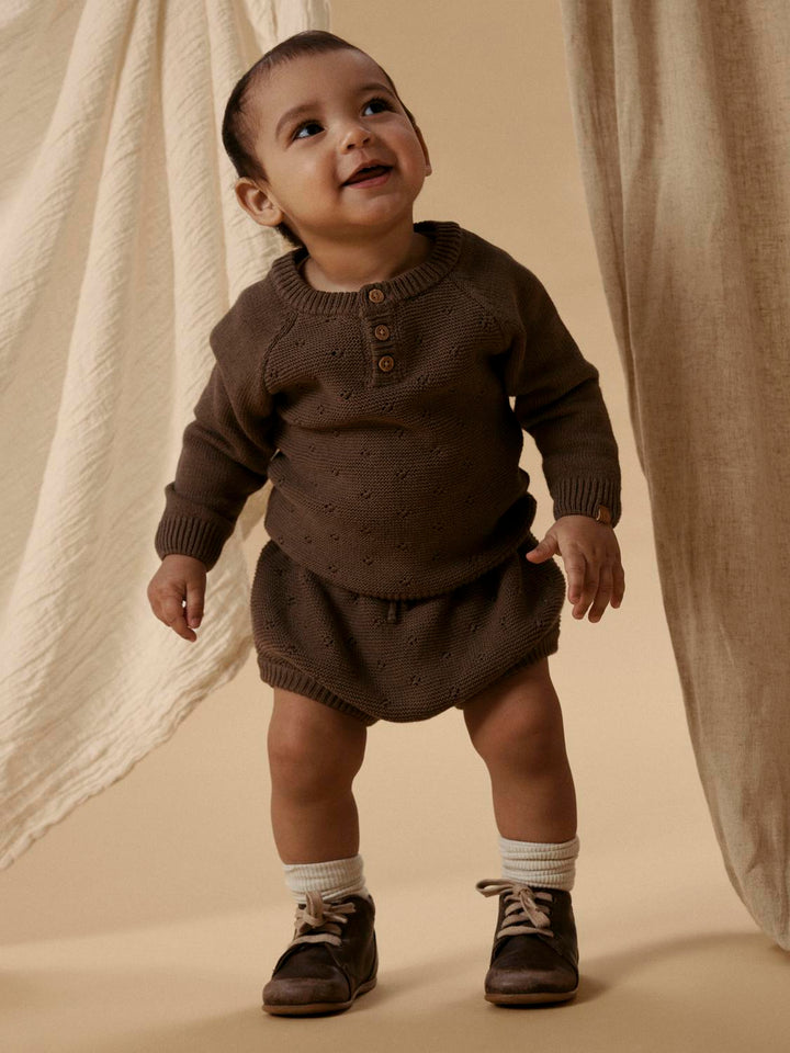 Laguna Ls Knit  Mørkebrun