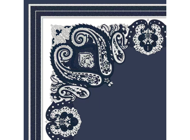 Skjerf klassisk silke 70*70  Navy