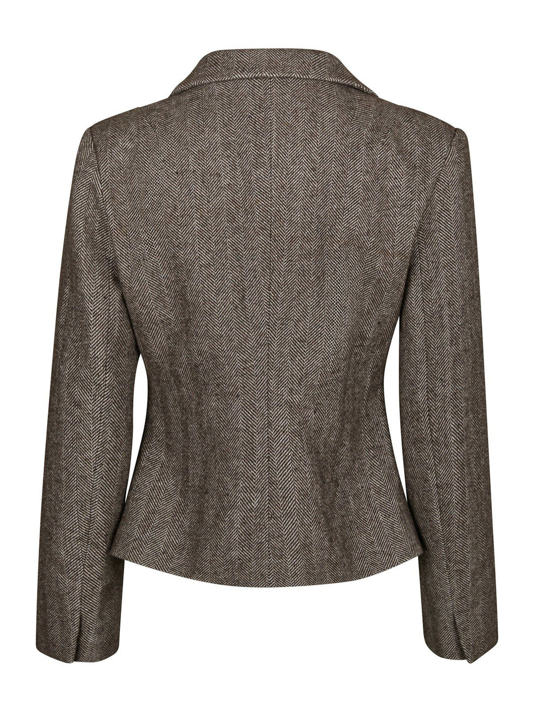 Valia Herringbone S Blazer  Dark Brown