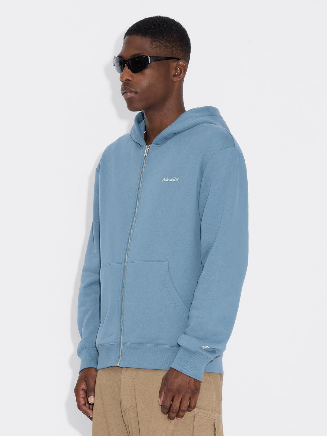M Regular Zip Hoodie  Blue