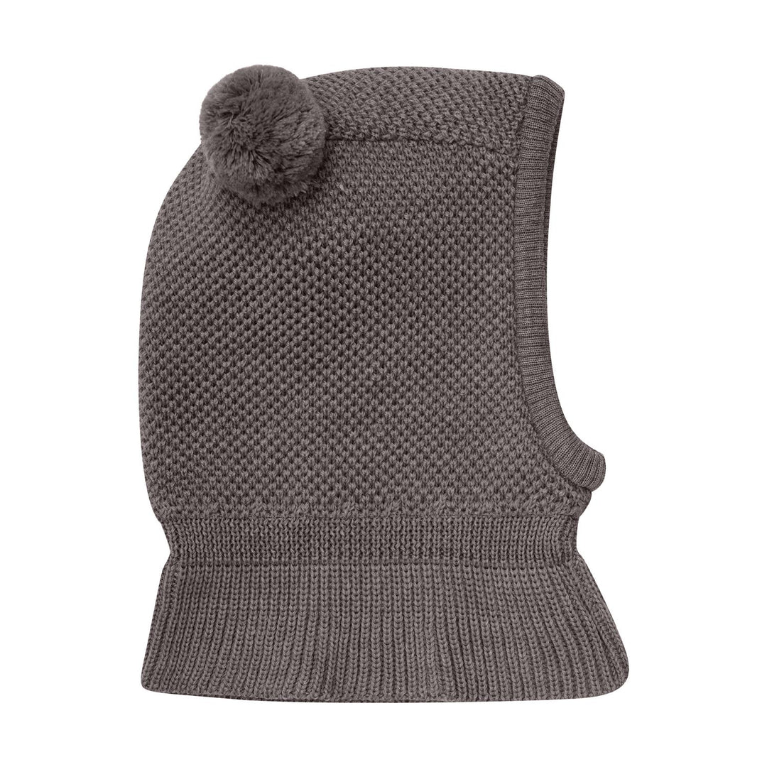 Balaclava Windstop Pompoms  Brown Melange