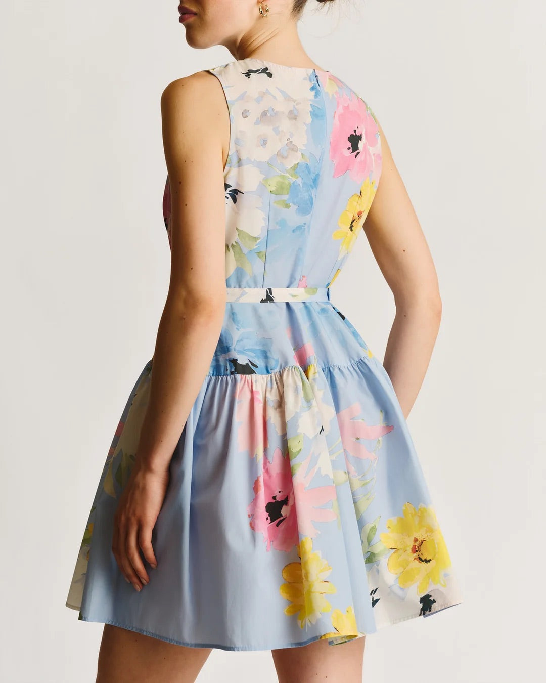 Cotton taffeta mini dress  Sky Breeze