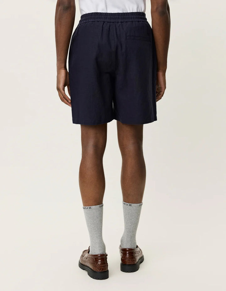 Otto Linen Shorts  Dark Navy Blue