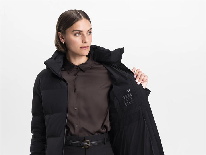 W Enigma Parka Down Collar  Black