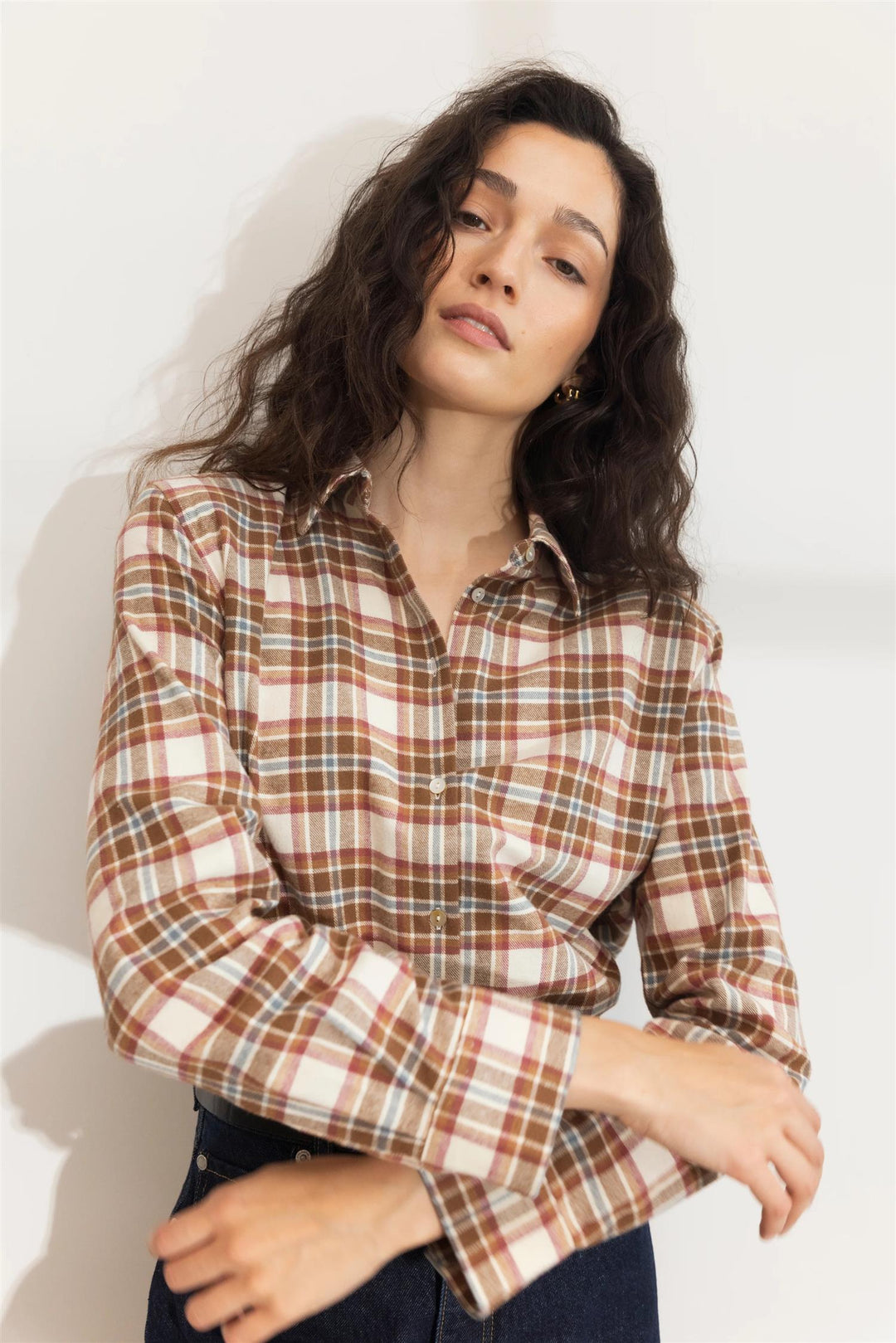 Joan Flannel Shirt  Red Check