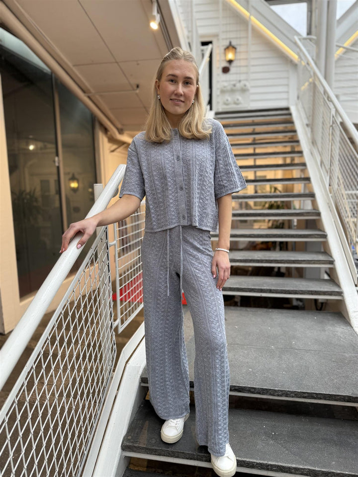 Kelp Crochet Trousers  Blue Mix