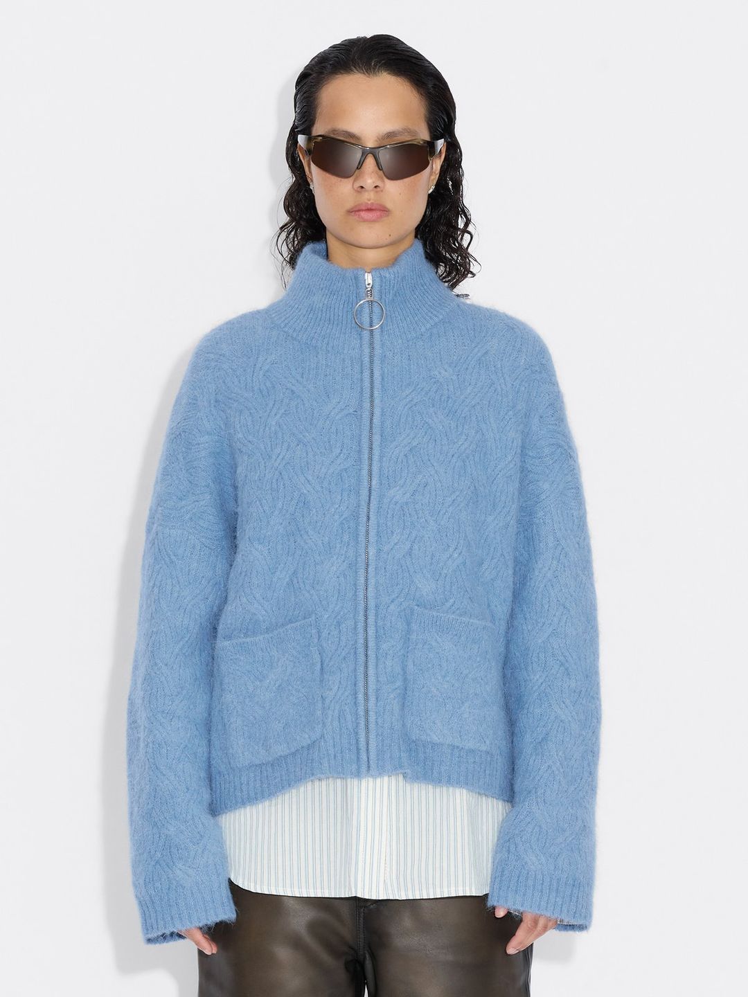 Tine Powder Cardigan  Blue