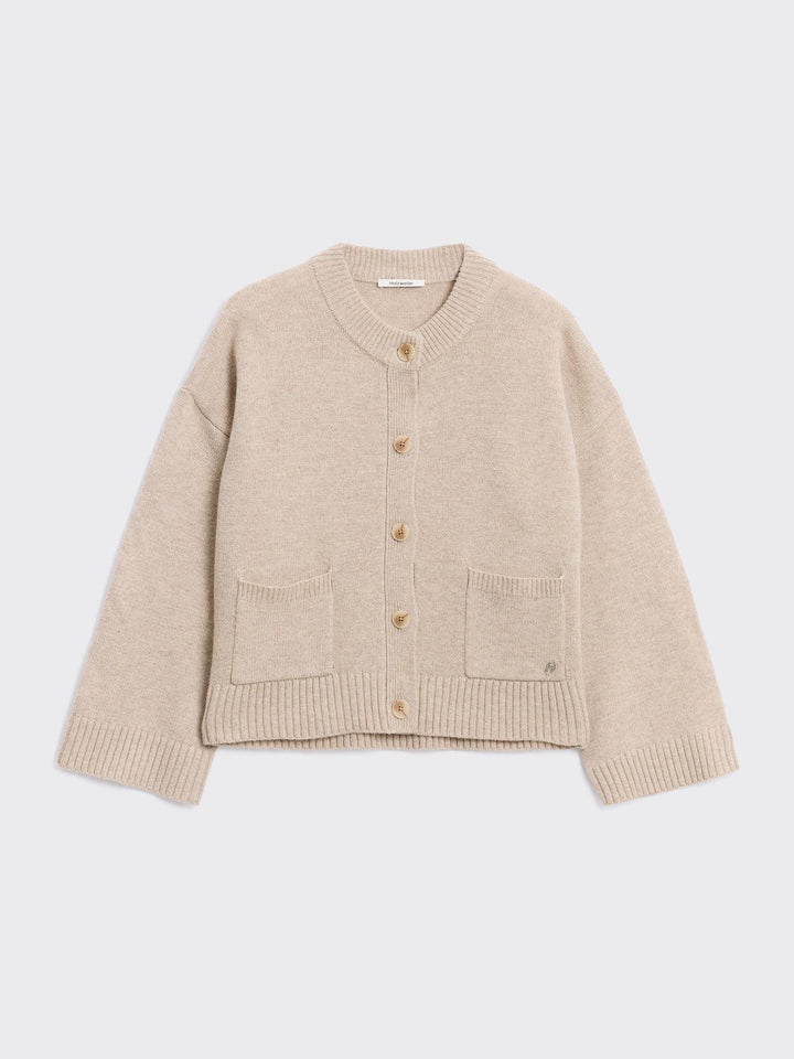 Julia Wide Cardigan  Ecru Mix
