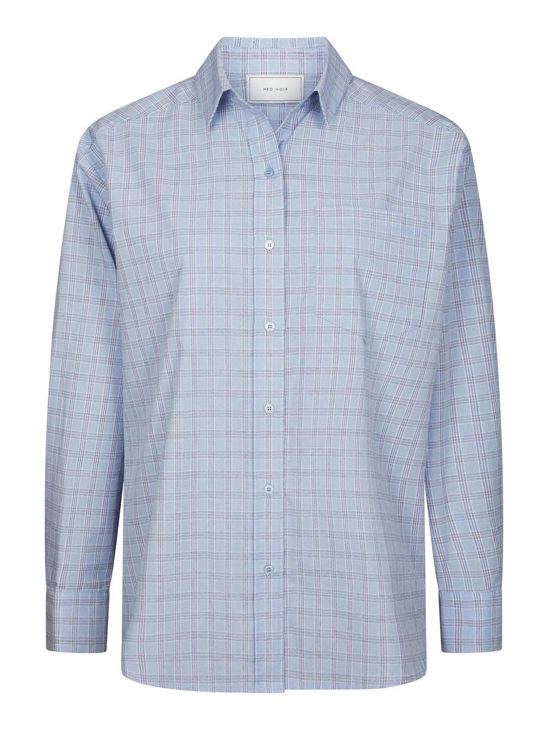 Dalma Triple Check Shirt  Light Blue