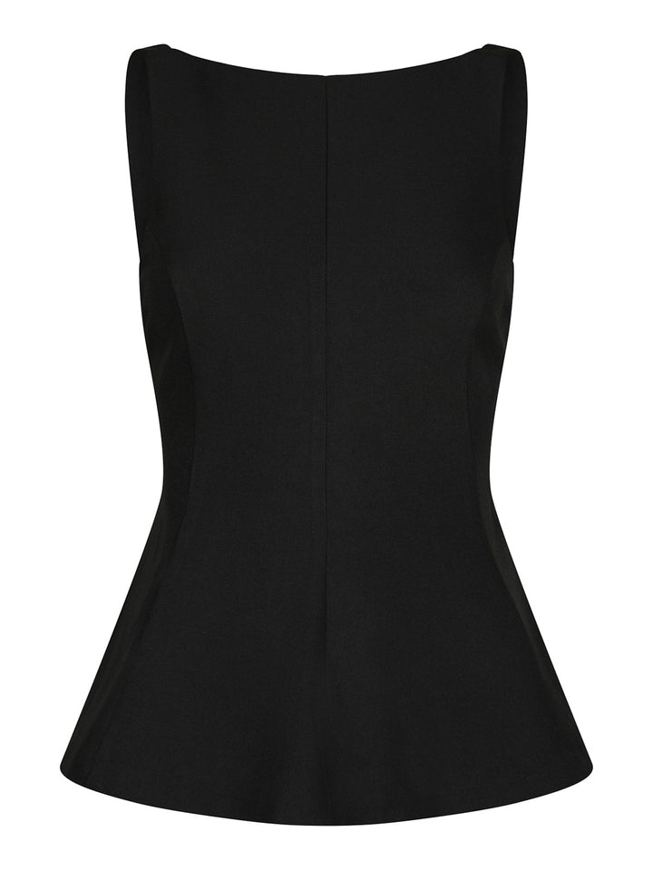 Agape Structure Tie Top  Black