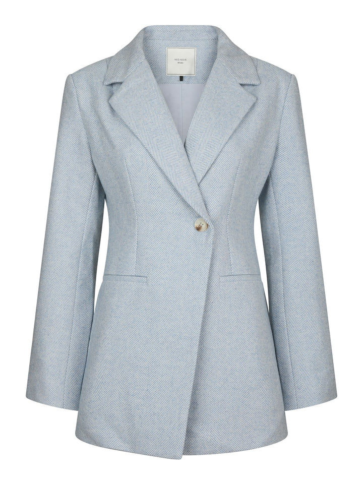 Bowie Herringbone S Blazer  Light Blue