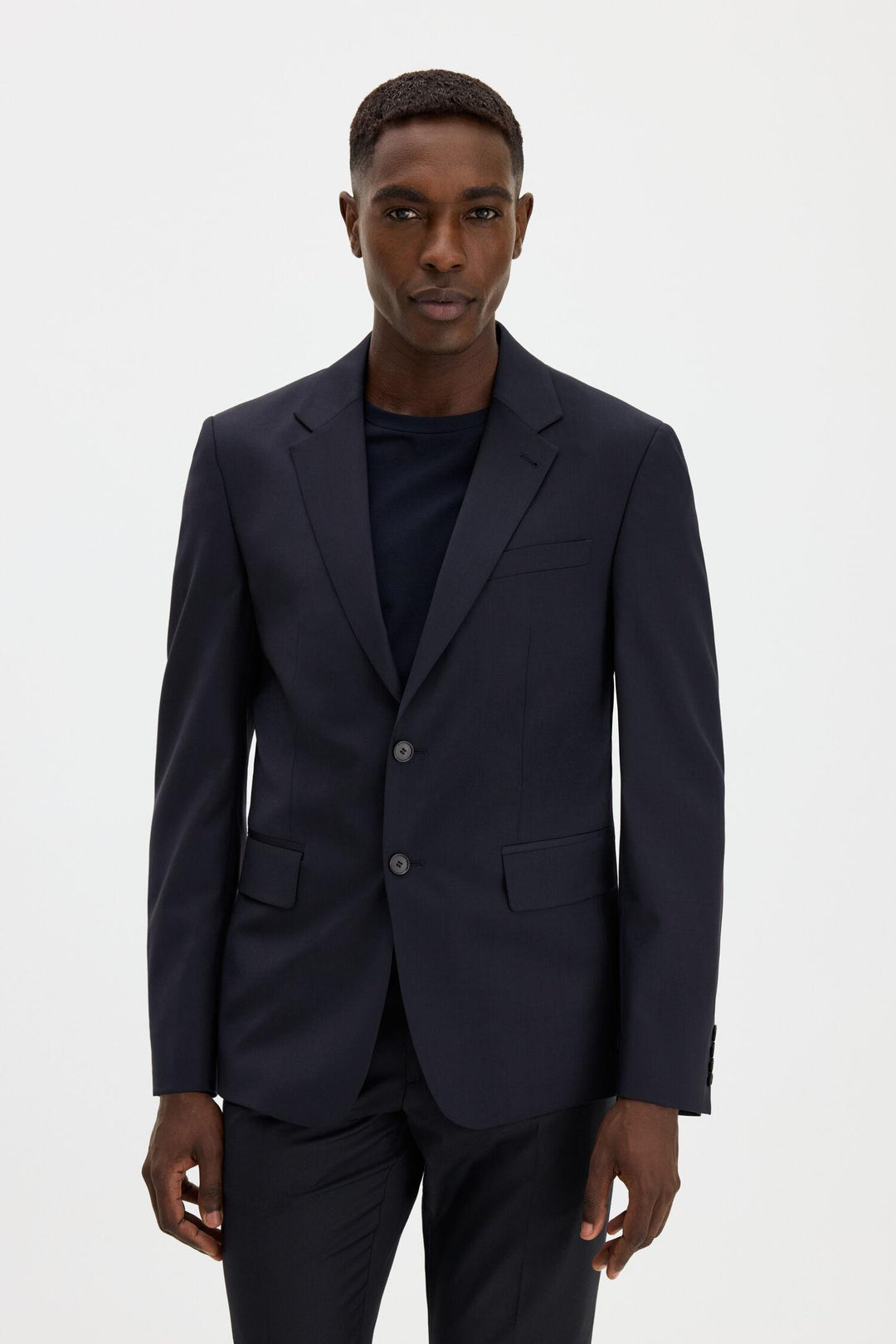slim wool blazer  Dark Navy