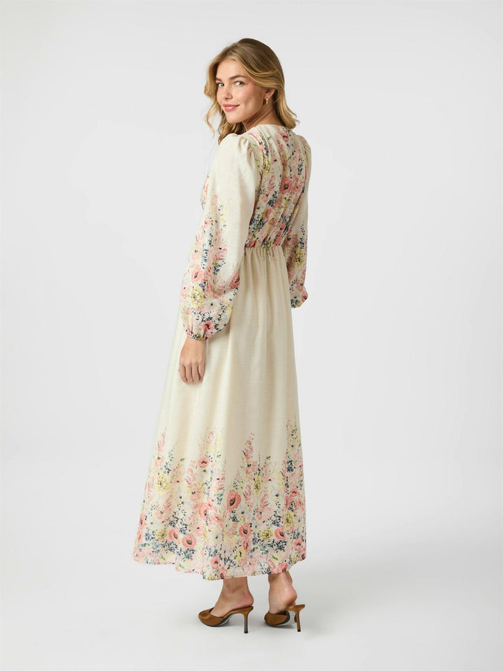 SILFI FLOWER PRINT DRESS  Creme