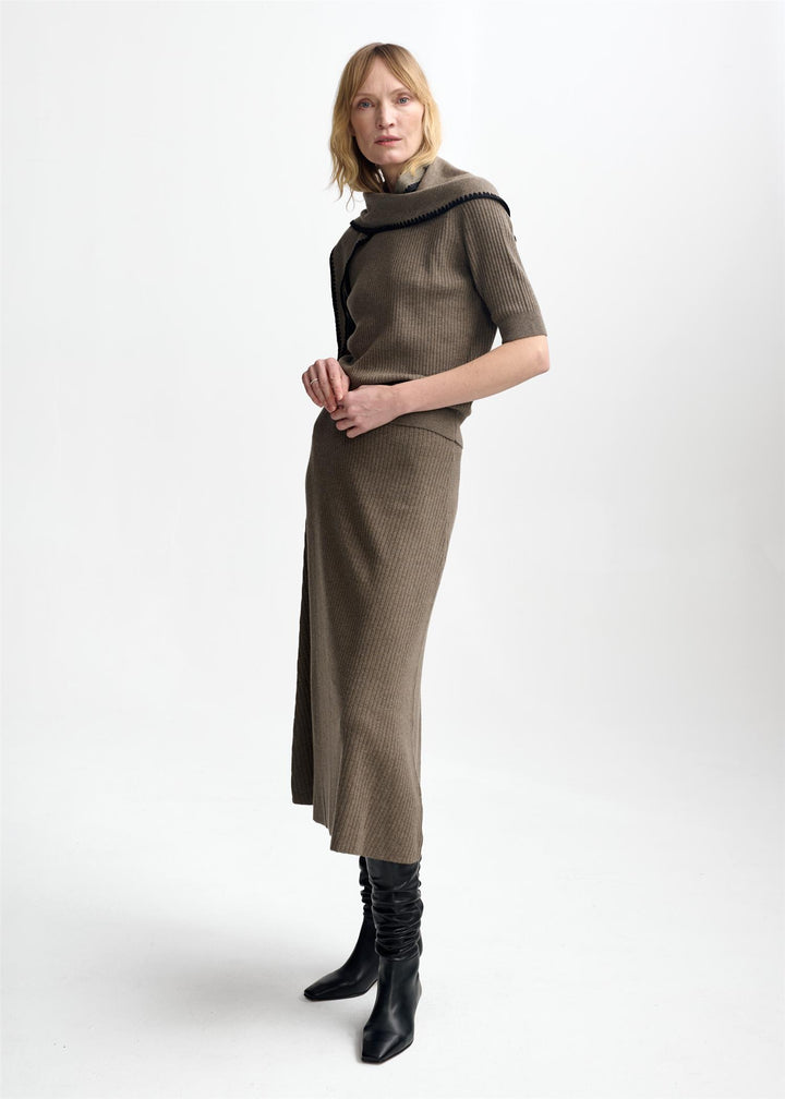 Winnie Merino Skirt  Wood